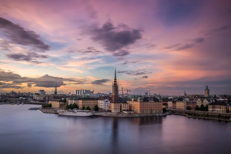 Old Town at sunset, Stockholm